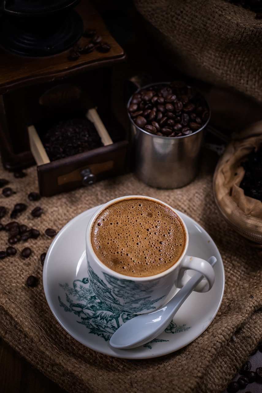 Coffee cup or beans mug